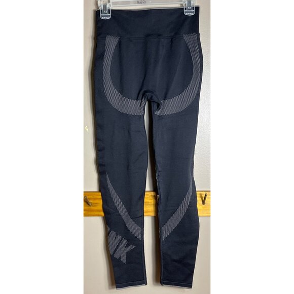 Victoria's Secret Pink Active Leggings Black Gray Compression Activewear Women M - Picture 2 of 7
